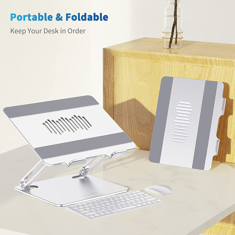 Miniatura: Laptop Stand, Ergonomic Aluminium Alloy Computer Stand for Desk, Multi-Angle Adj
