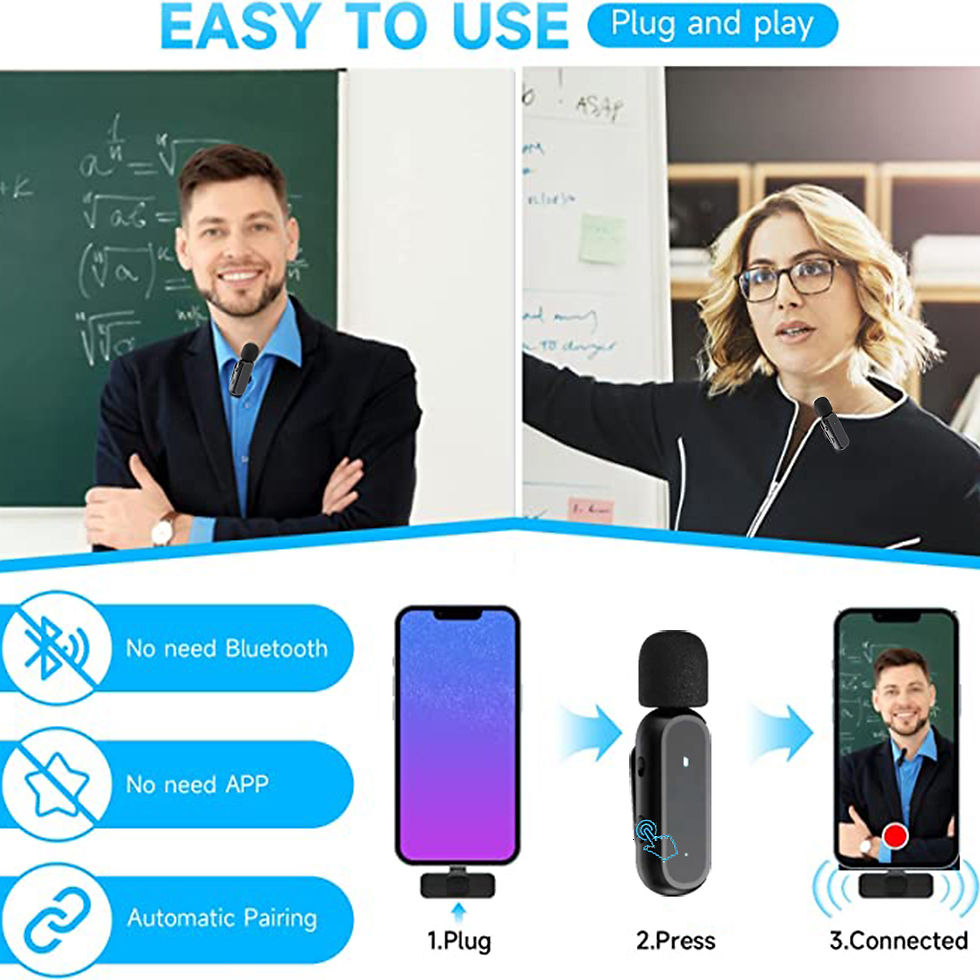 Thumbnail: Dual Wireless Lavalier Microphone Kit with Charging Case For Android