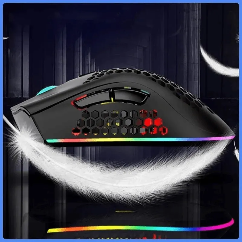 Miniatura: BM600 Rechargeable Gaming Mouse USB 2.4G Wireless RGB Light Honeycomb Gaming Mou