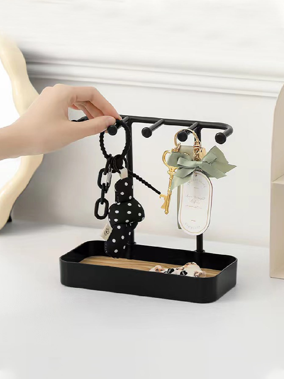 Miniatura: Jewelry Display Stand Tabletop Organizer Tray for Earrings, Necklaces, and Rings