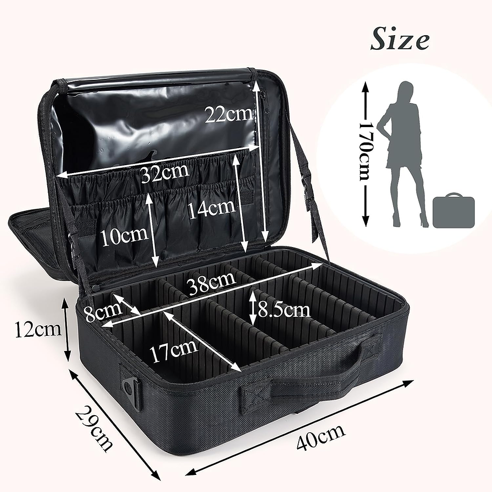 Miniature : Extra Large Travel Makeup Bag Cosmetic Case Vanity Organiser Beauty Train Case w