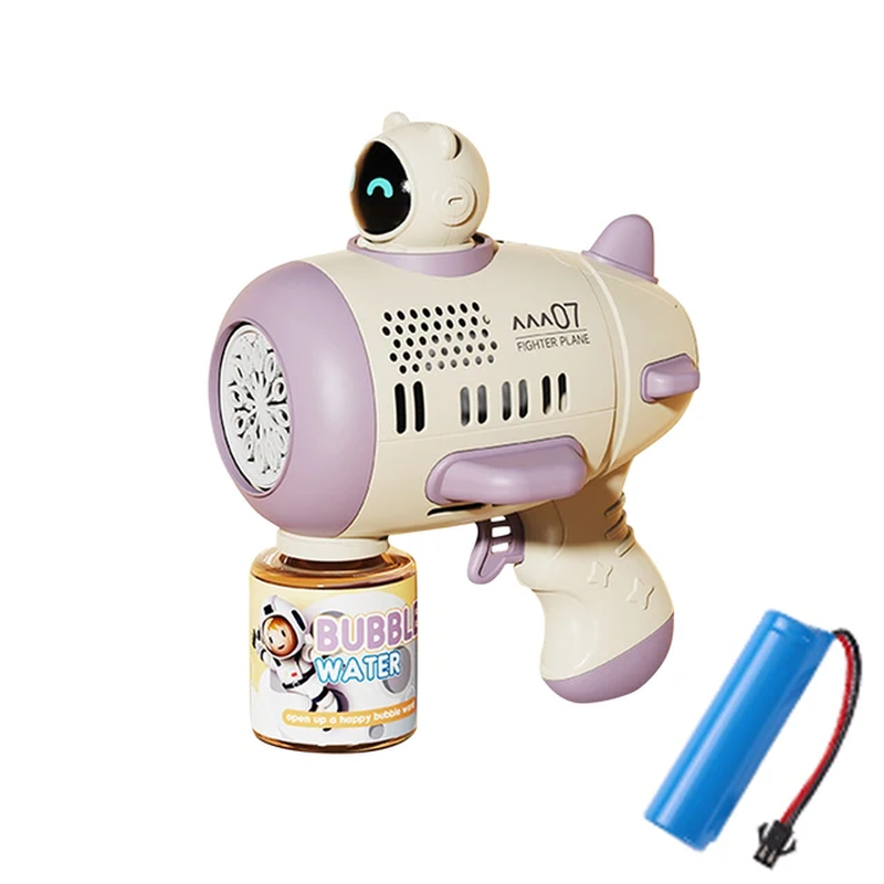 Miniatura: Bubble Machine Rocket Fully Automatic 12 Holes Shape Spaceman Blower with Light