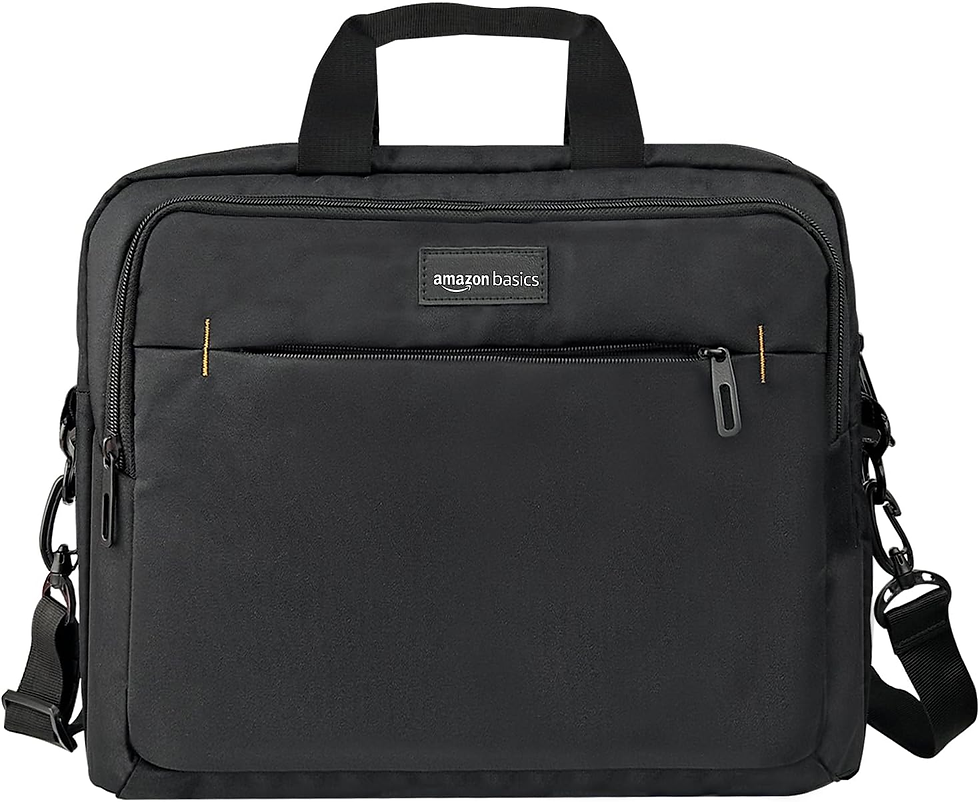 Thumbnail: Compact Laptop Shoulder Bag Carrying Case with Padded Strap and Zippered Accesso