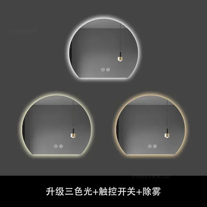Thumbnail: Modern Semi-Circular Smart Bath Mirrors Creative Touch Bathroom Mirror Home Bedr