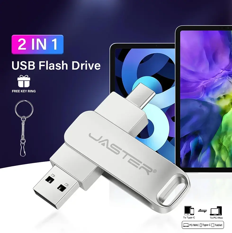 Miniatura: JASTER 128GB Type-C/USB 3.0 Metal Flash Drive