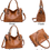 Miniatura: Womens Handbags Soft Leather Retro Vintage Designer Top-Handle Casual Pocket Lad