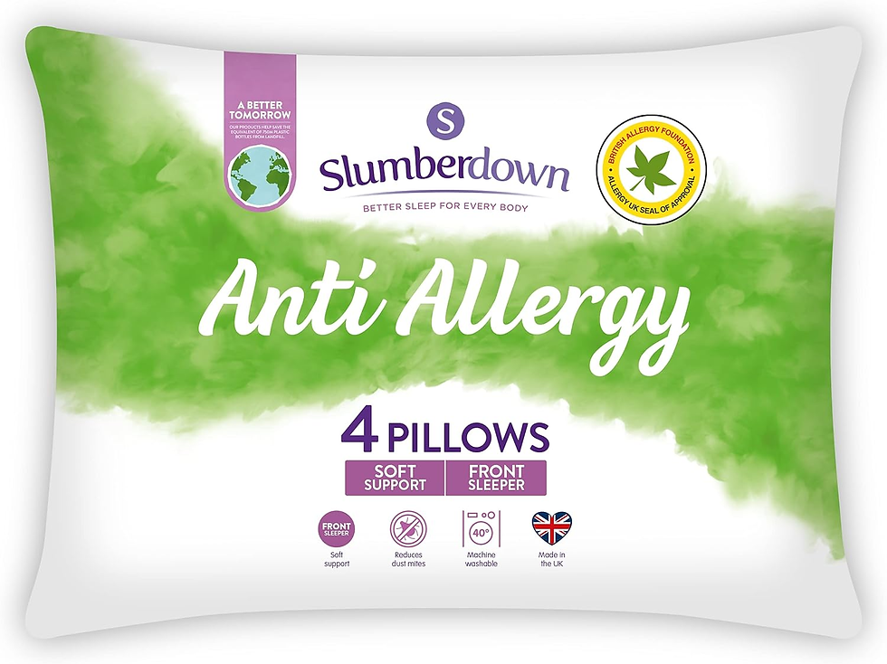 Miniatura: anti Allergy Pillows 2 Pack - Medium Support Back Sleeper Pillows for Back Pain 