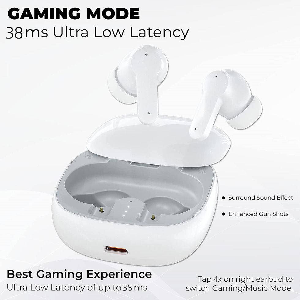 Thumbnail: BeatFade B103 True Wireless Bluetooth Earbuds – Gaming Mode, 10-Hour Playtime, ENC Dual Mics, Water Resistant, Deep Bass