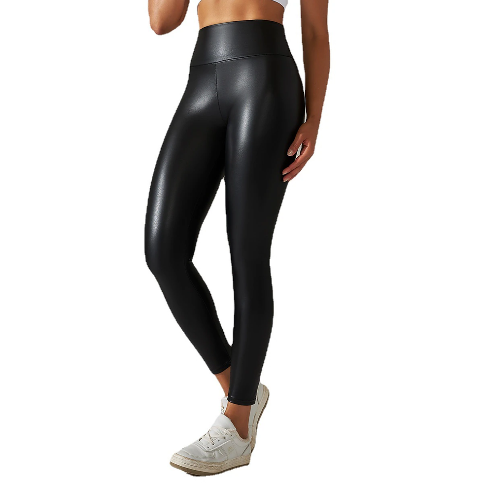 Miniatura: Women's Black Pu Leather Pants