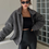 Miniatura: Zip Up Drop Shoulder Teddy Jacket