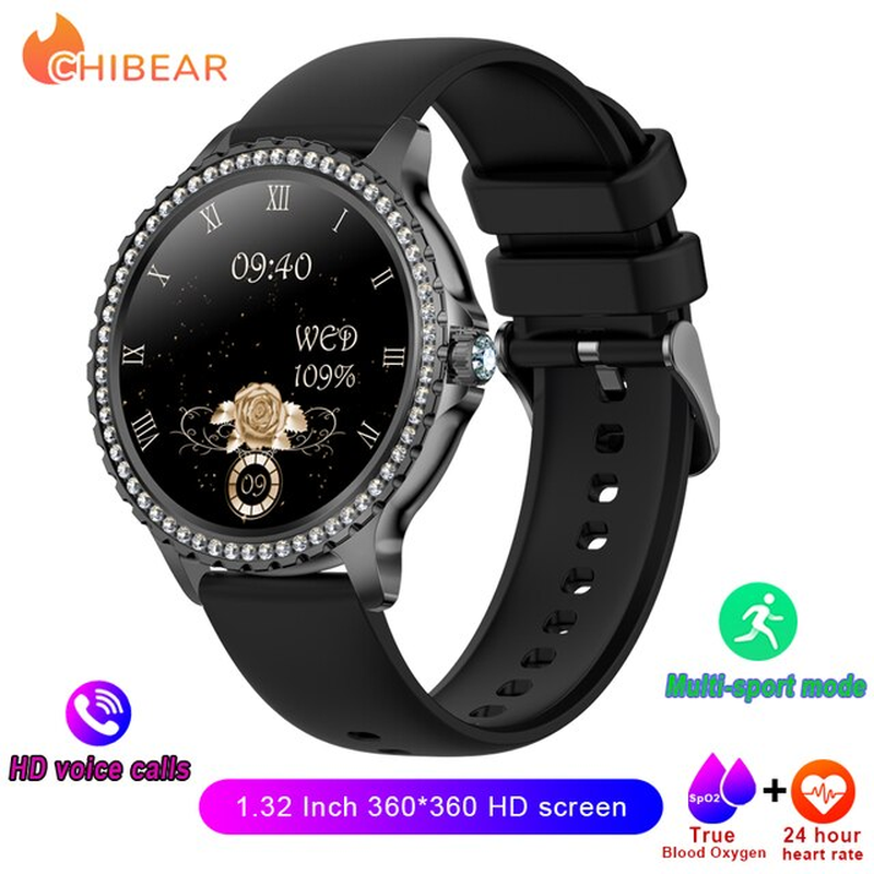 Miniature : 2023 New Fashion Women Bluetooth Call Smart Watch 1.32" AMOLED 360*360 HD Screen