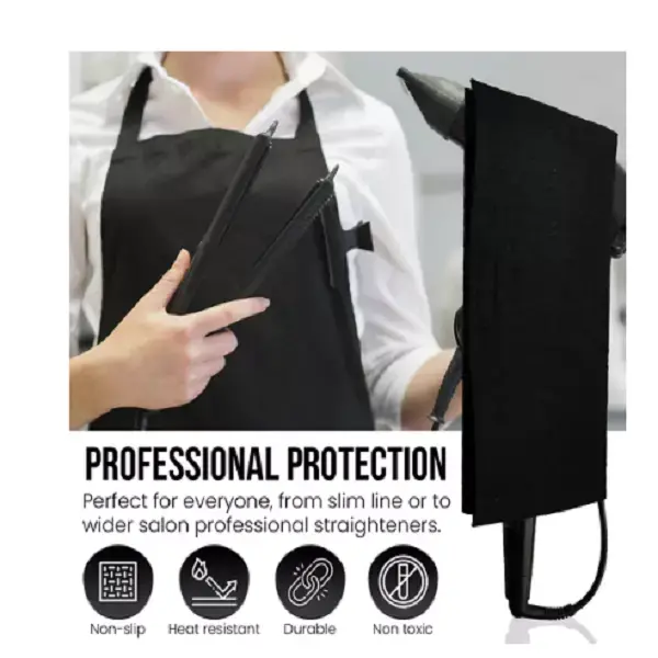 Miniature : Hair Straightener Tongs Resistant Cover Case Safety Mat Extreme Heat Protection