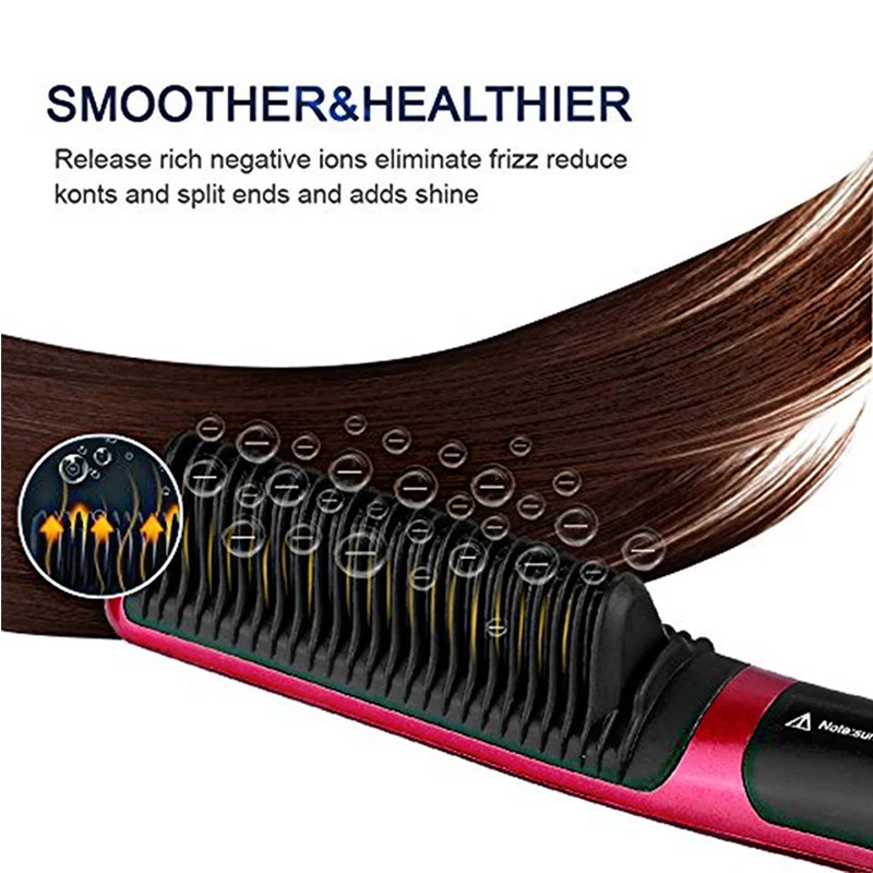 Thumbnail: Electric Hair Straightening Brush Hot Comb .