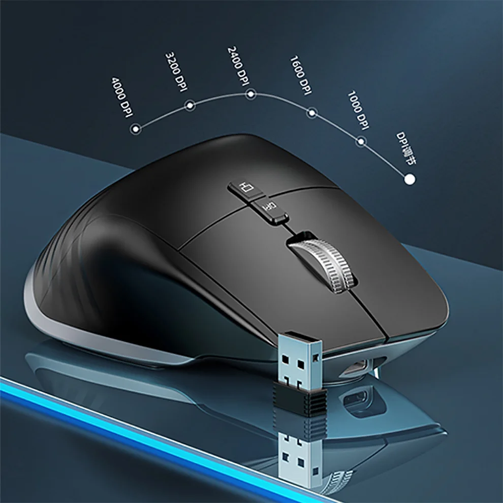 Miniatura: Rechargeable RGB LED Gaming Mouse with Bluetooth and 2.4G Wireless Connectivity