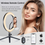 Thumbnail: LED Selfie Ring Light Phone Stand with Folding Arm Circle Fill Light Dimmable Tr
