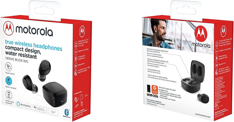 Miniatura: Motorola VerveBuds 120 True Wireless Earphones, Great Sound Up To 15 Hrs IPX6
