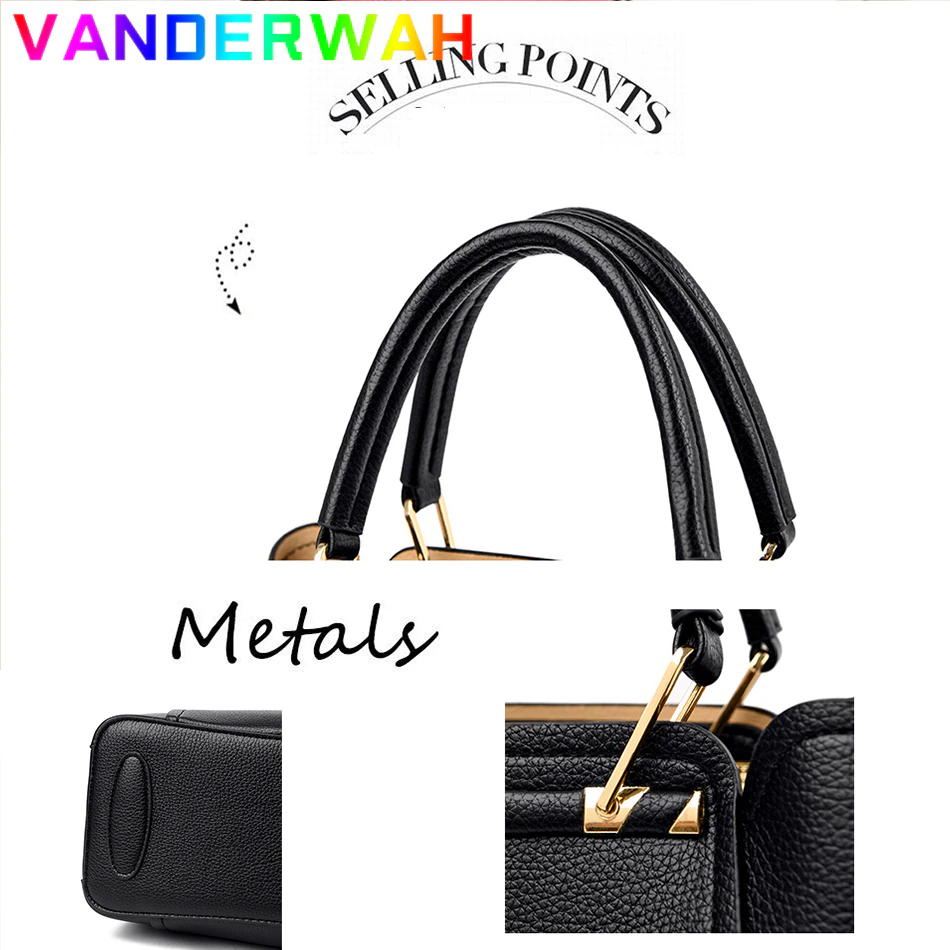 "LuxeLeather Tritier Elegant Handbags Crossbody