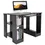 Miniatura: Premium Wooden Computer Desk with Storage Shelves – Durable & Stylish Workstation for Home & Office