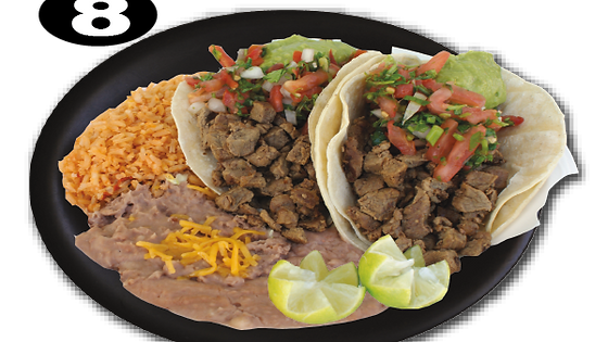 #8 Two Carne Asada Tacos