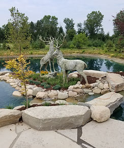 natural stone patio installation Mid Michigan durable custom stonework detail