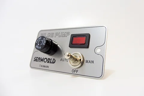 Seaworld Bilge Pump Switch Panel Metal Panel Auto Manual Off Lazydays