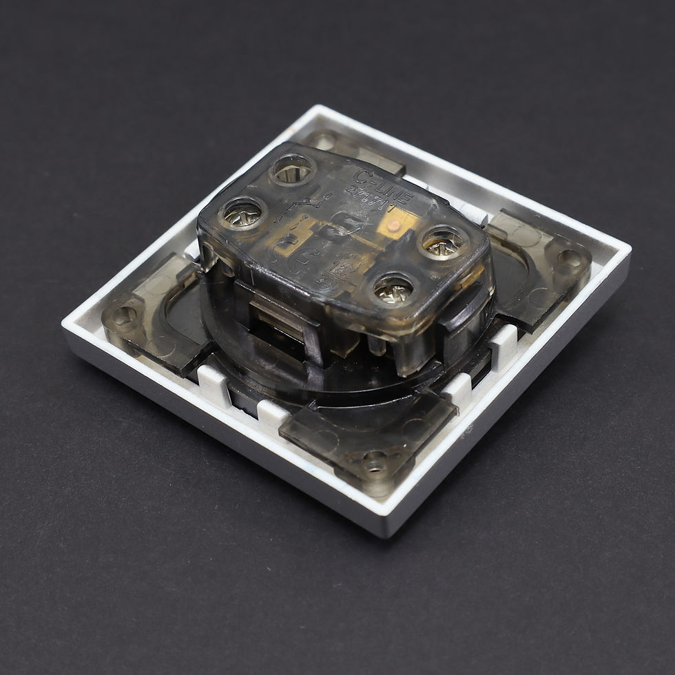 Thumbnail: C-Line Silver Frame w/ 12v 240v Electrics Light Switch SPDT
