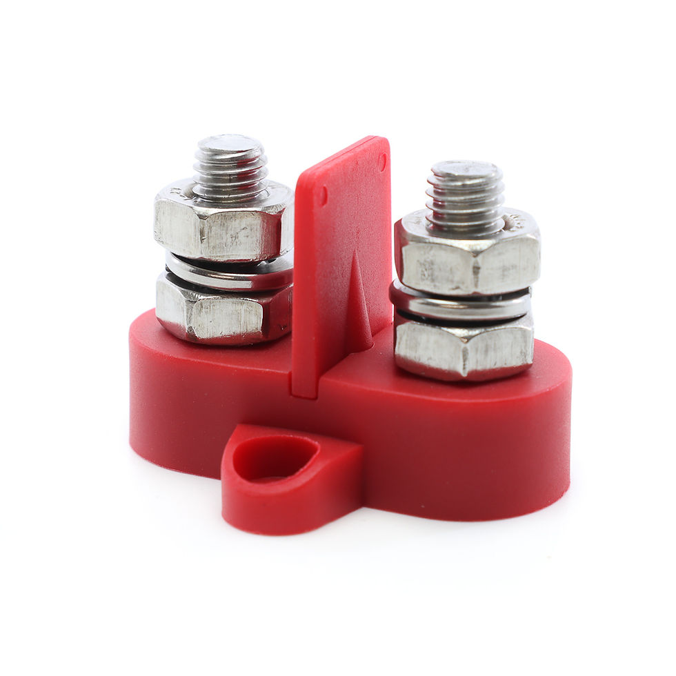 Red - 8mm Isolated Positive Power Distribution Posts DC Terminal Busbar