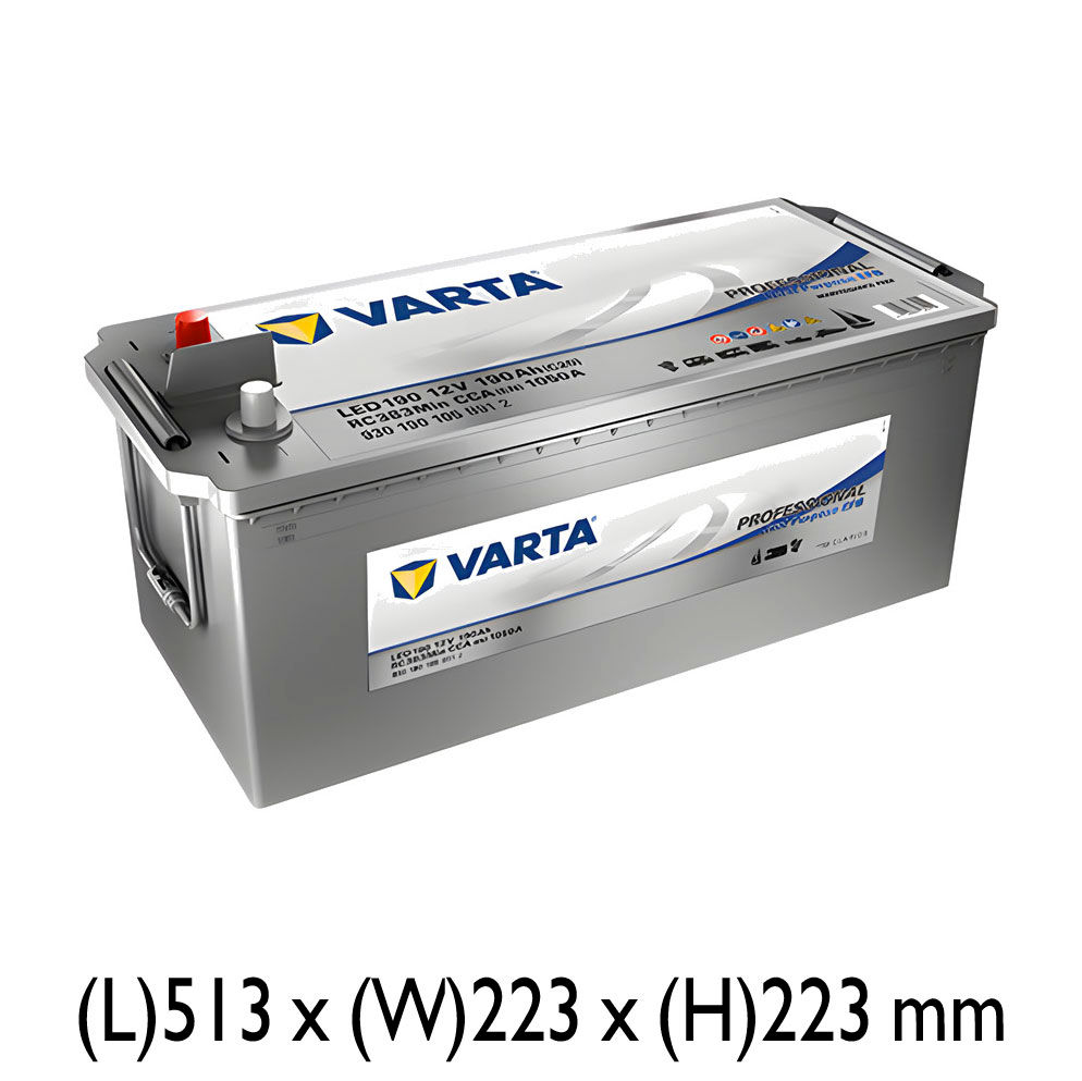 12v DC Varta Leisure Battery Dual Purpose 190Ah for Boat or Campervan
