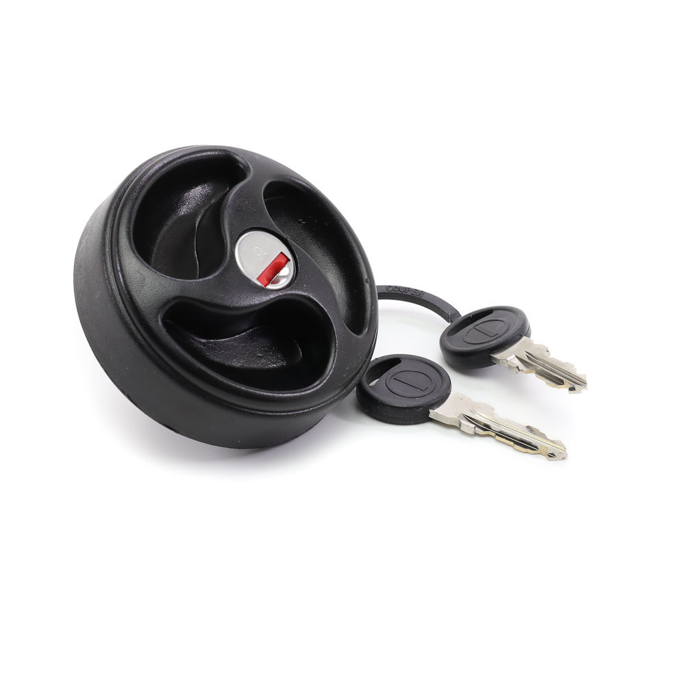 Black Locking Fresh Water Tank Inlet Filler Cap - 78mm - 3x Lugs