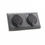 Thumbnail: C-Line CSM Grey Double Frame - Double USB Power Socket w/ Covers