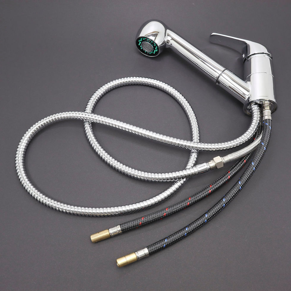 Thumbnail: Caraflo Pull Out Mixer Shower Tap with Smooth Male 12mm Push Tails