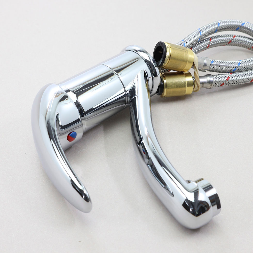 Thumbnail: Dimatec Wash Basin Bathroom Mixer Tap with 12mm Push Tails for Motorhome