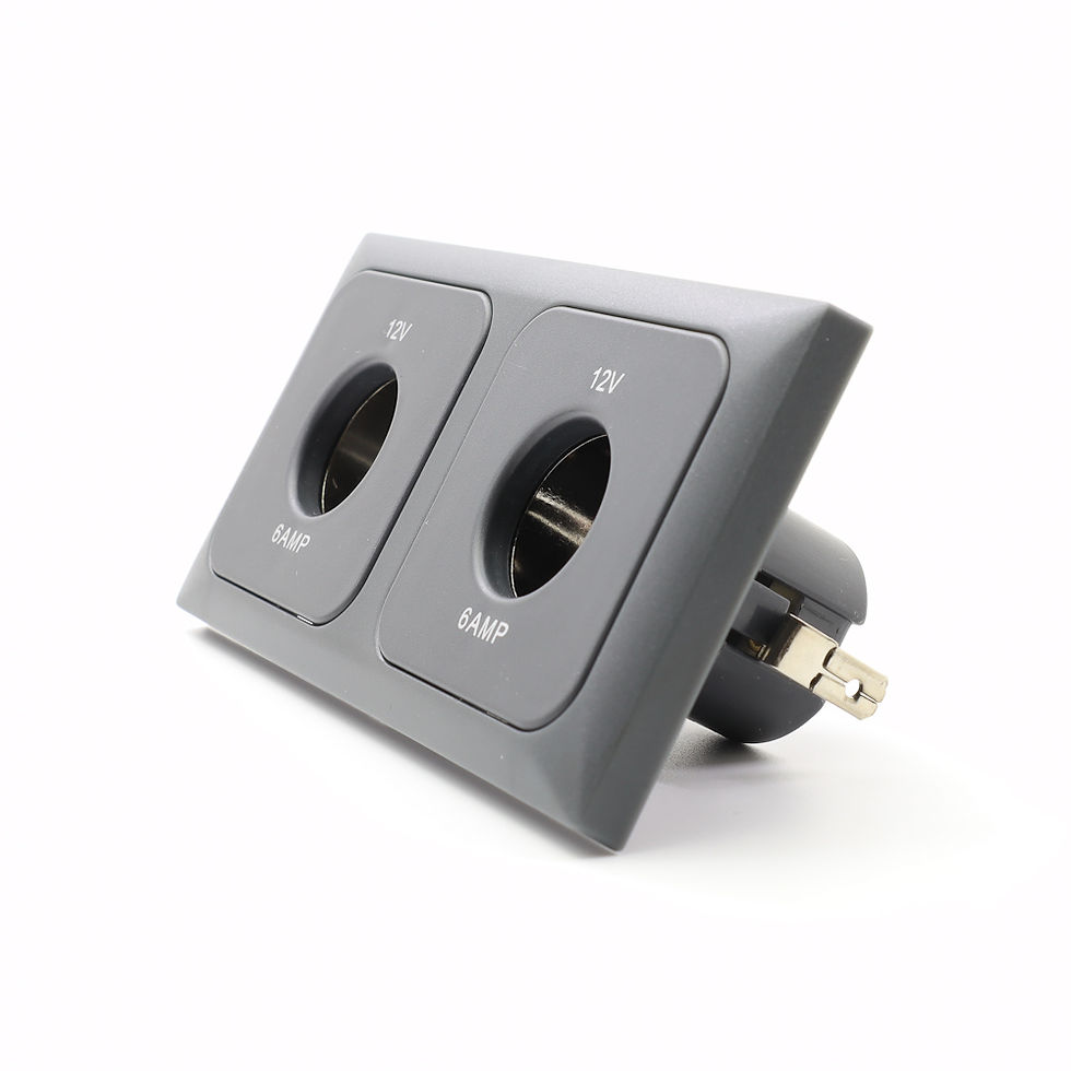 Thumbnail: C-Line Grey Double CSM Frame w/ 12v 6amp Cigarette Type Sockets