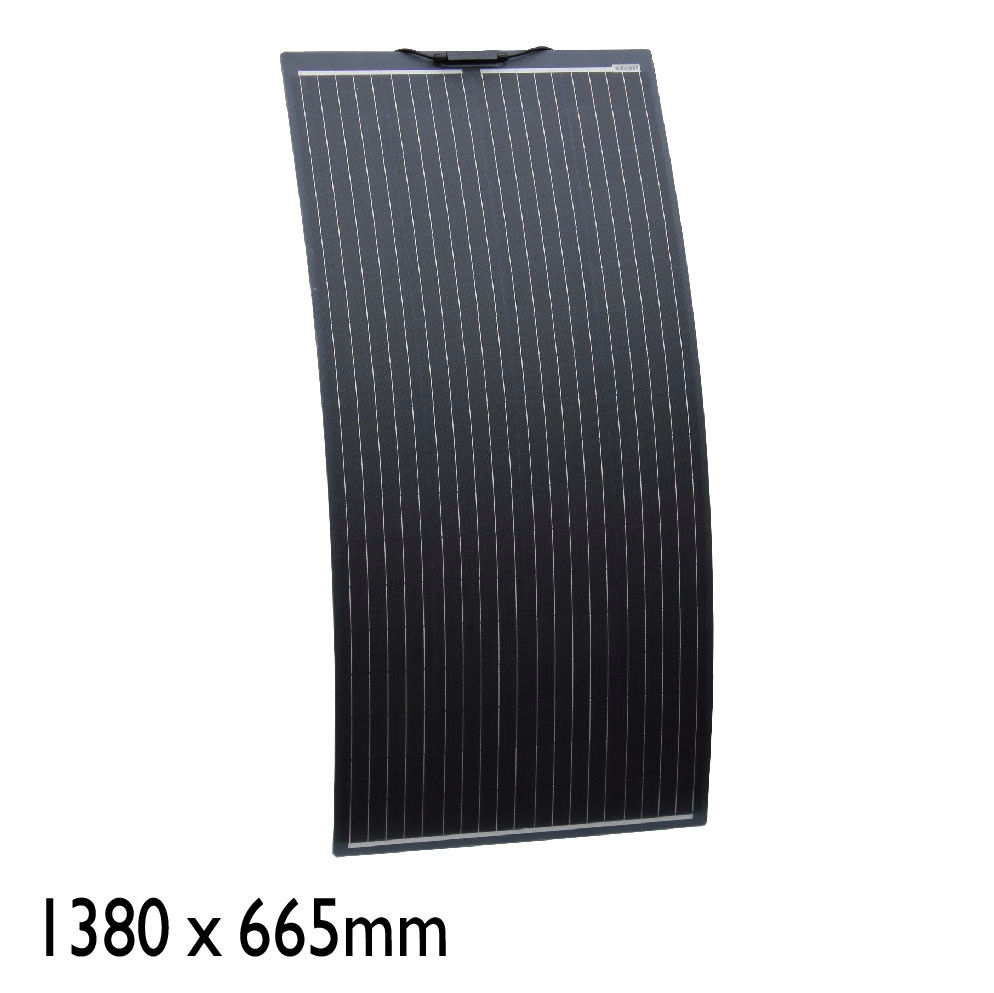 160w 12v Flexible Black Solar Panel for Narrow Boat or Motorhome