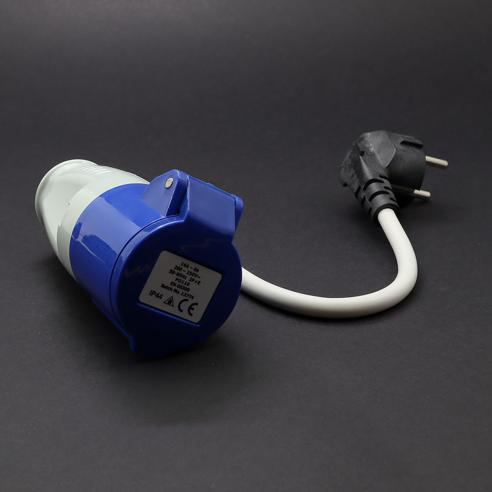 Mains Inlet Electric Hook-up - 3-pin European Continental Converter Lead