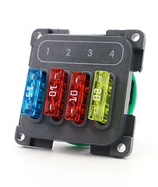Front of the CBE 4-Way 12V Fuse Module (CB2.6)