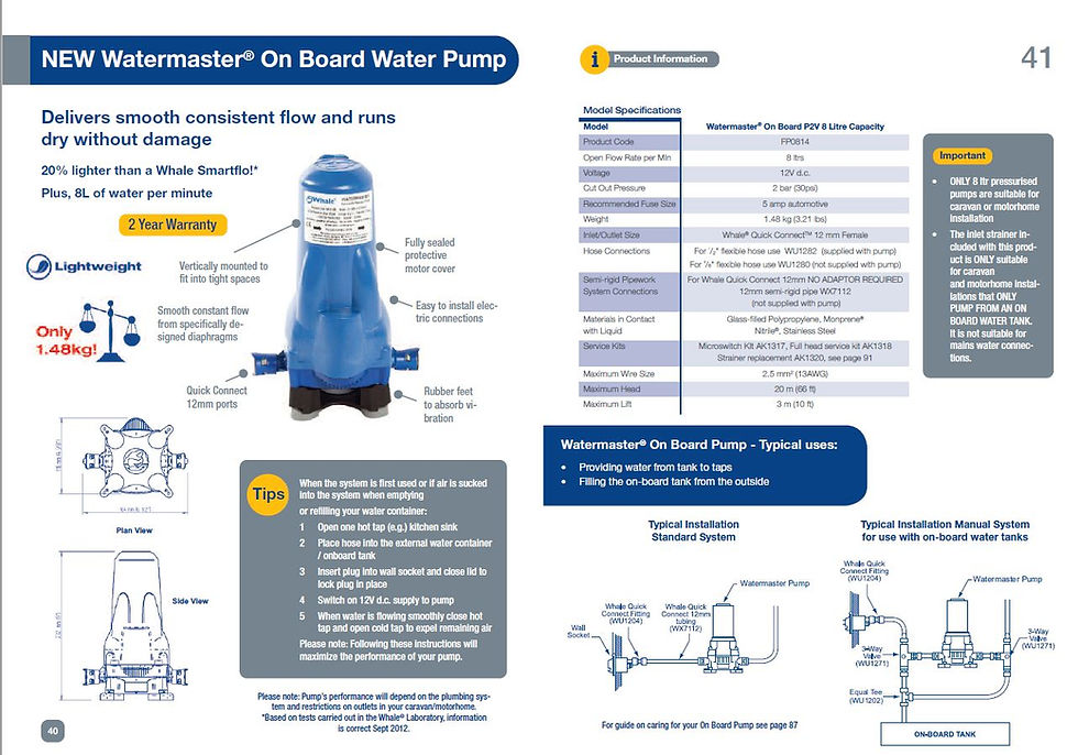 Thumbnail: Whale AquaSmart Fresh Water Delivery - Onboard Tank Fill - Pump Filter Kit