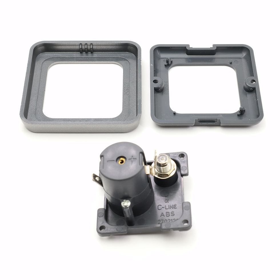 Thumbnail: C-Line Metal Grey 12v Socket w/ TV RF Coaxial for Motorhome Caravan
