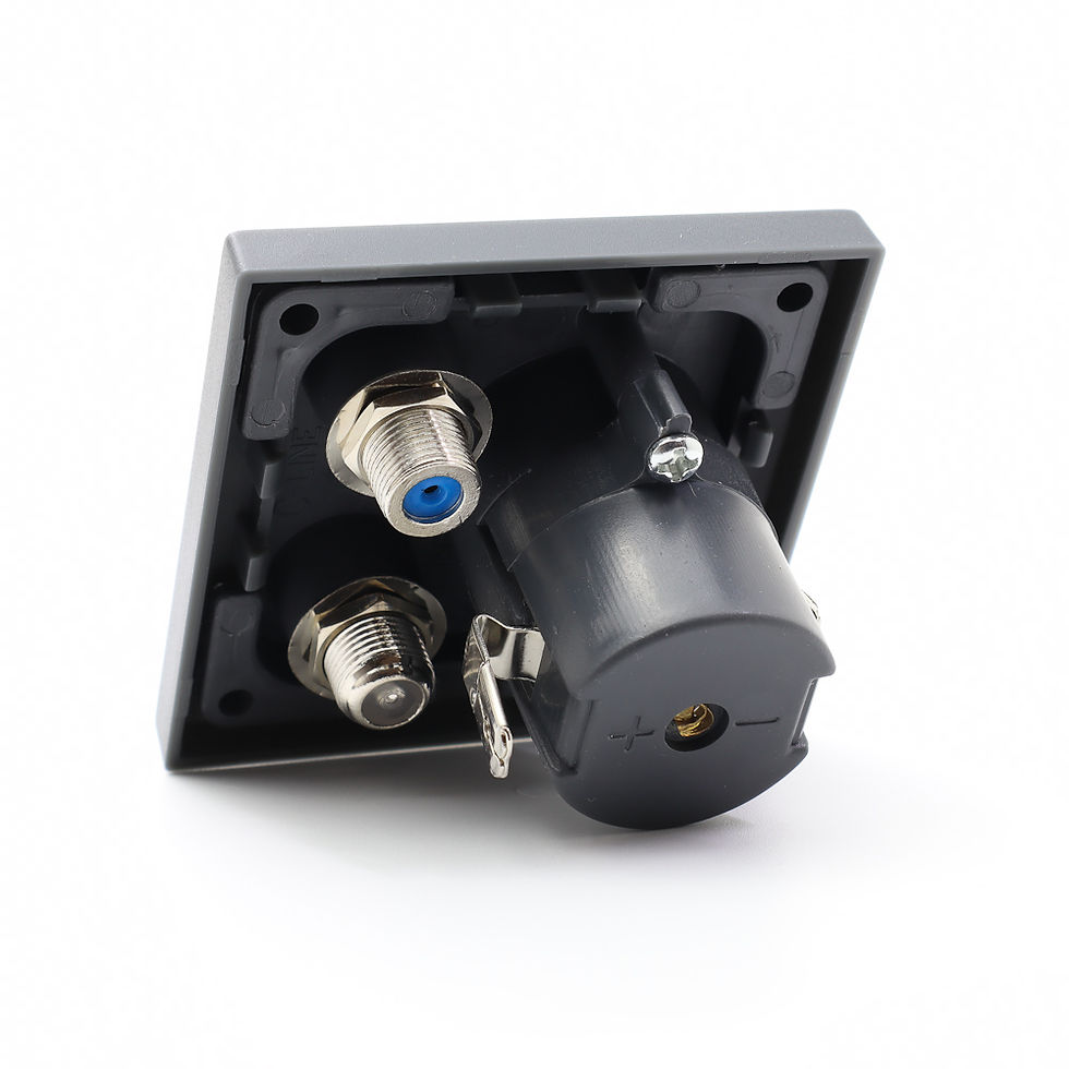 Thumbnail: Grey C-Line Single Frame w/ 12v Socket w/ TV Aerial Coaxial & F Type Satellite