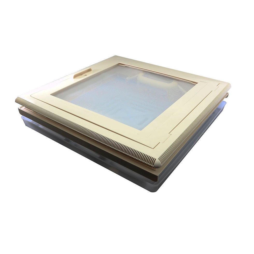 Thumbnail: White MPK 40cm x 40cm Rooflight with Flyscreen for Motorhome or Caravan