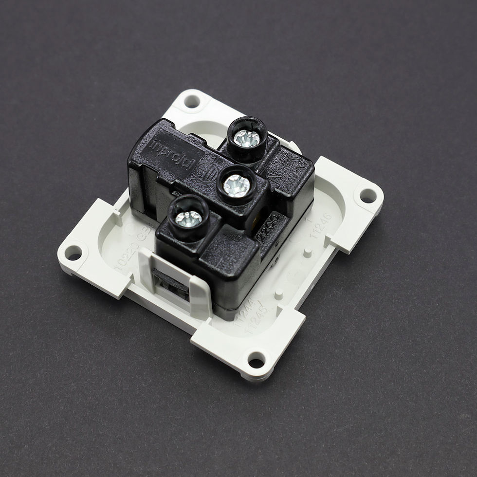 Thumbnail: CBE Light Grey 13amp Mains 230v Socket for Motorhomes Fits C-Line