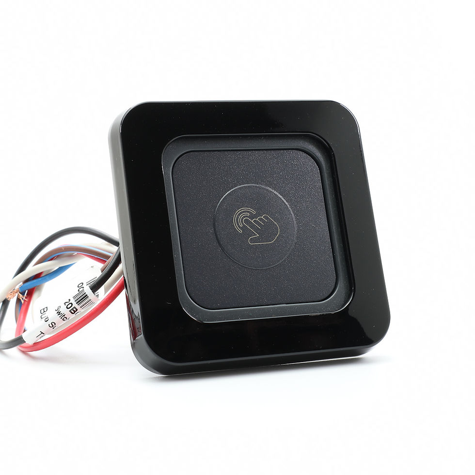 Thumbnail: 12v Lights Dimmer Switch On Off Touch Panel C-Line Gloss Black Frame w/ Backbox
