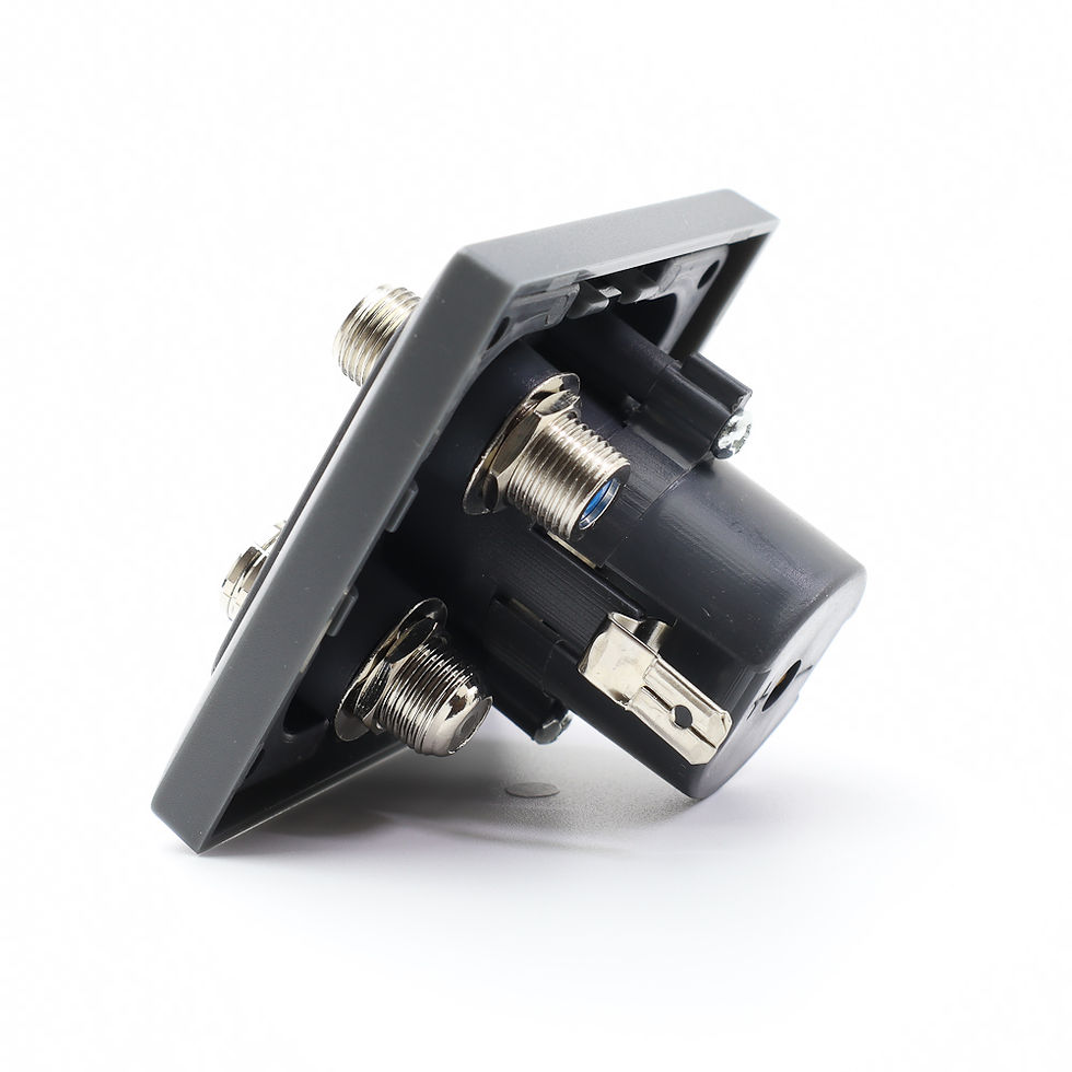 Thumbnail: Grey C-Line Single Frame w/ 12v Socket w/ TV Aerial Coaxial & F Type Satellite