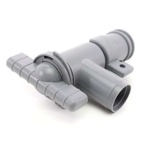 28mm Grey Waste Water Outlet Tap & Clips Caravan/Motorhome Drainage