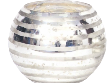 Ribbed Lustre Large Candle Holder