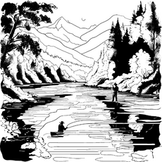 Brothers fly-fishing along a river in Montana, surrounded by vast natural scenery