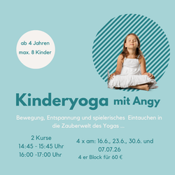 Kinderyoga 4er Block mit Angy