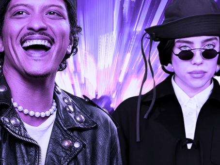 Bruno Mars and Billie Eilish featured on the March cover of the Commuter Trax: POP Spotify playlist
