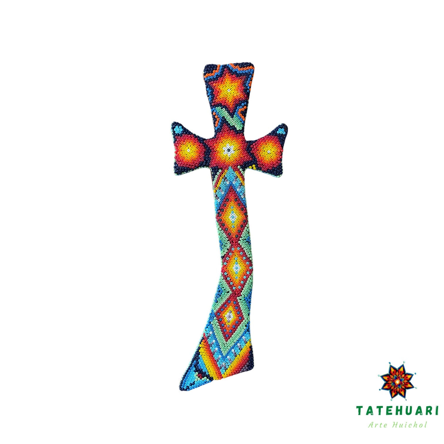 Cruz Con Chaquira - Arte Huichol