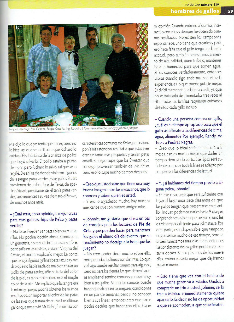 revista pie de cria especial johnnie jum